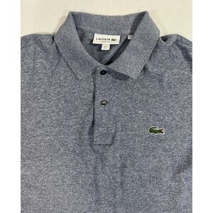 Lacoste Mens Polo Shirt Large GRAY Heather -Crocodile- GOLF -EXCELLENT